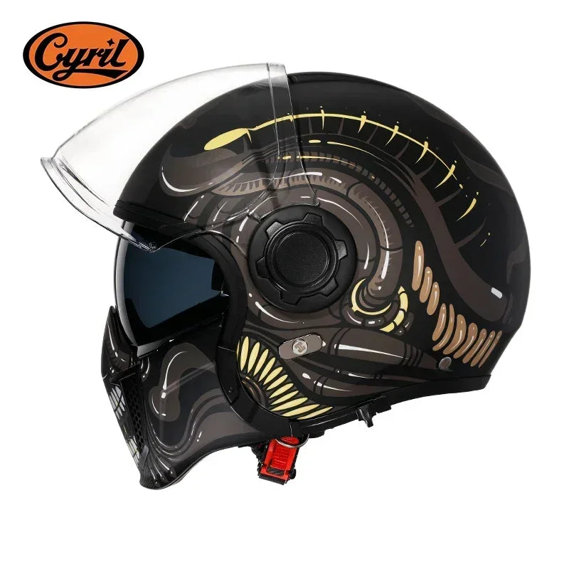 Retro Modular Helmet with DOT ECE Certification