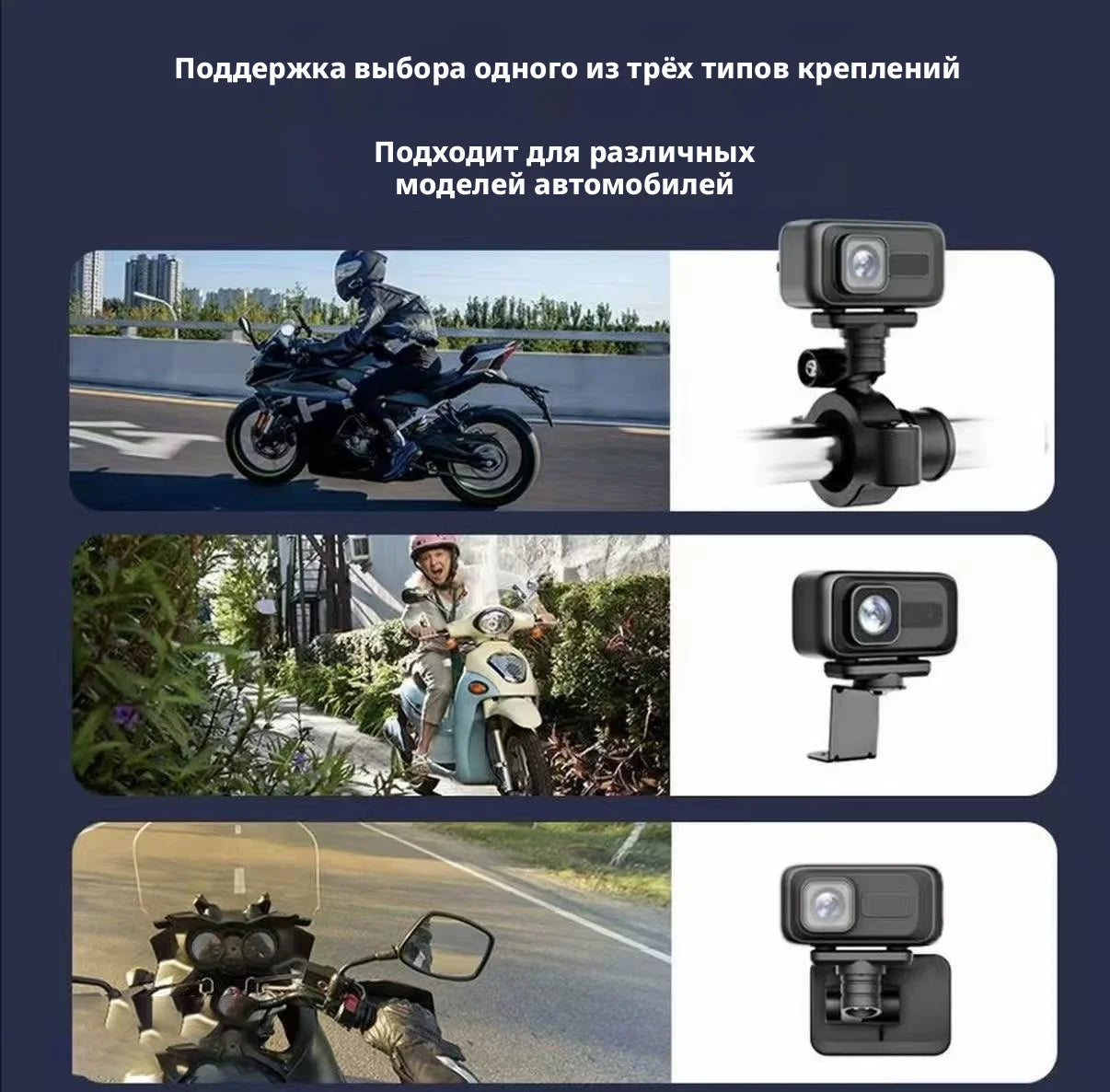 IP68 Waterproof Motorcycle Dash Cam 4K Front 1080P Rear Wired Separated Dual Lens WiFi Night Vision Anti-Shake Motorcycle Camera DVR for Motorcycle E-Bike Bicycle