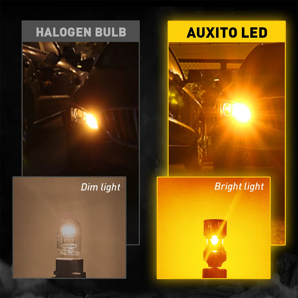 LED Turn Signal Bulbs – AUXITO T20 7440 W21W WY21W CANBUS Amber