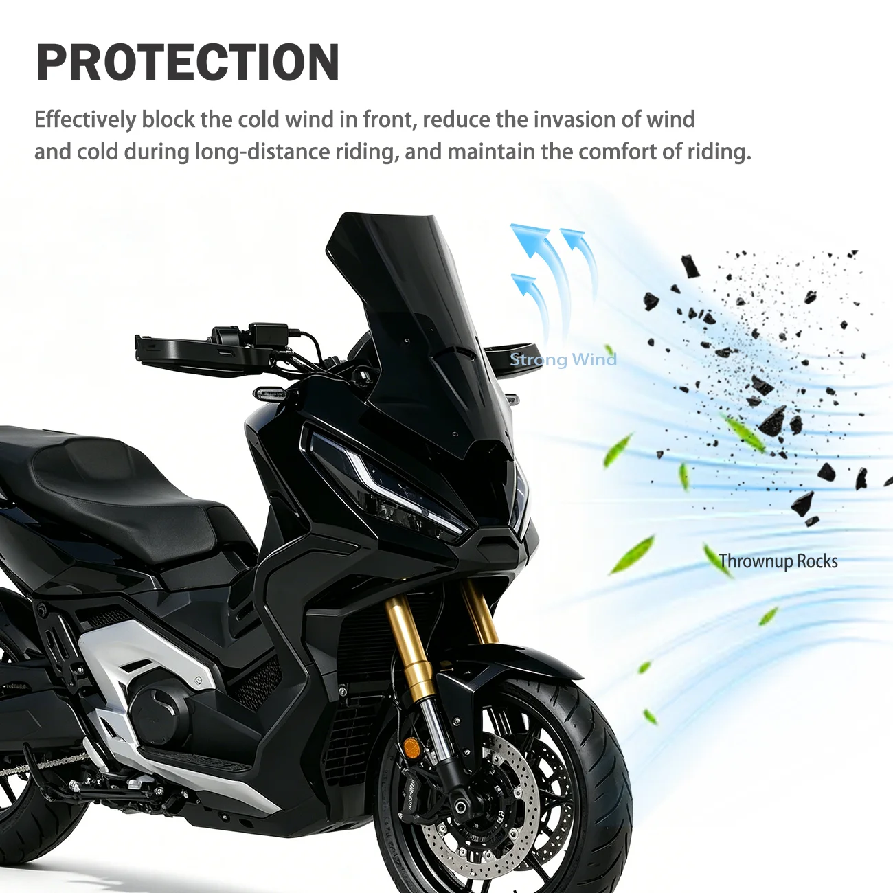 Motorcycle Windshield – Visor Wind Deflector for Honda X-ADV 750