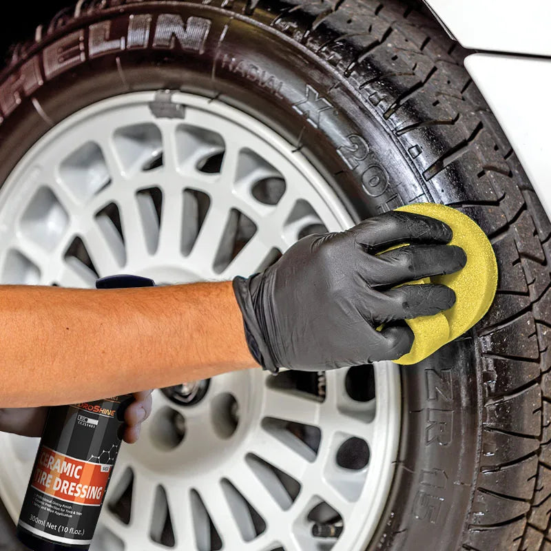 Hydroshine Ceramic Tire Dressing – Black Wet Look Tire Shine Deep Glossy Finish UV Protection Long-Lasting – 50ml / 100ml / 300ml – $14–35