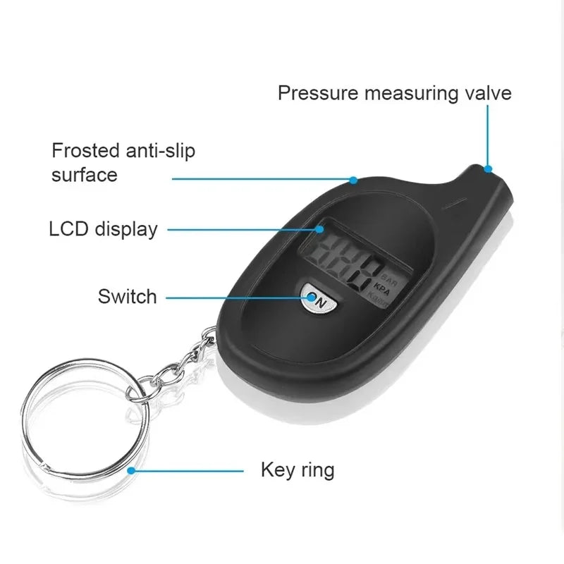 Digital Tire Pressure Gauge – LCD Display Tire Pressure Tester with Safety Alarm