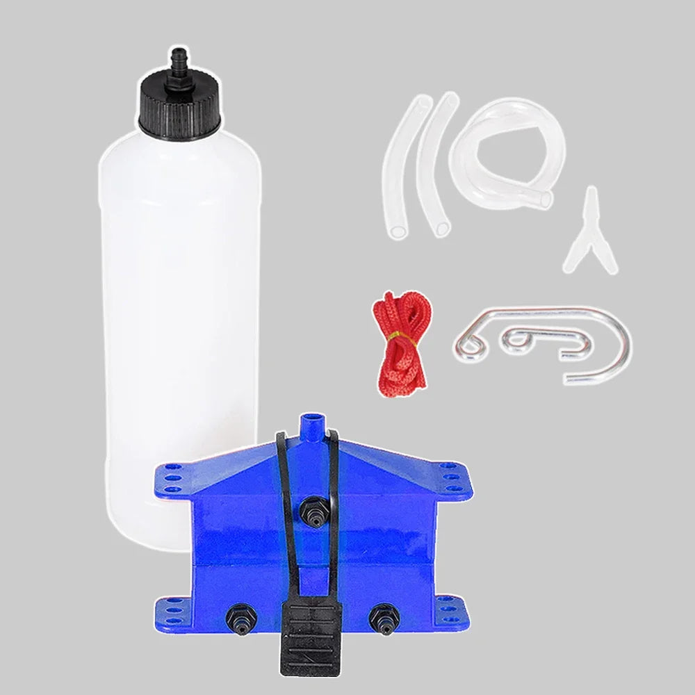 Motorcycle Chain Cleaning & Lube Device Kit – Brush Gear Cleaner & Lubricating Accessory – Blue / Black / Red – $50–52
