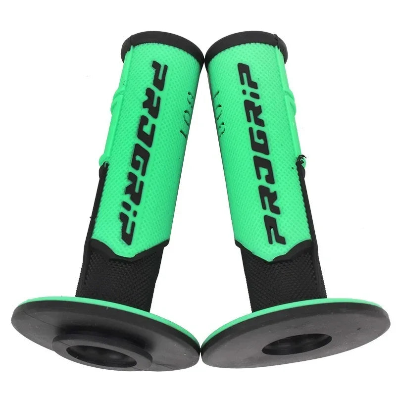 Motorcycle Handlebar Grips Universal Left 22mm Right 24mm 7/8" Rubber Tacky Gel Anti-Slip Vibration Reduction Off-Road Hand Grips Direct Install for Motorcycle ATV Motocross Dirt Bike – 7 Colors