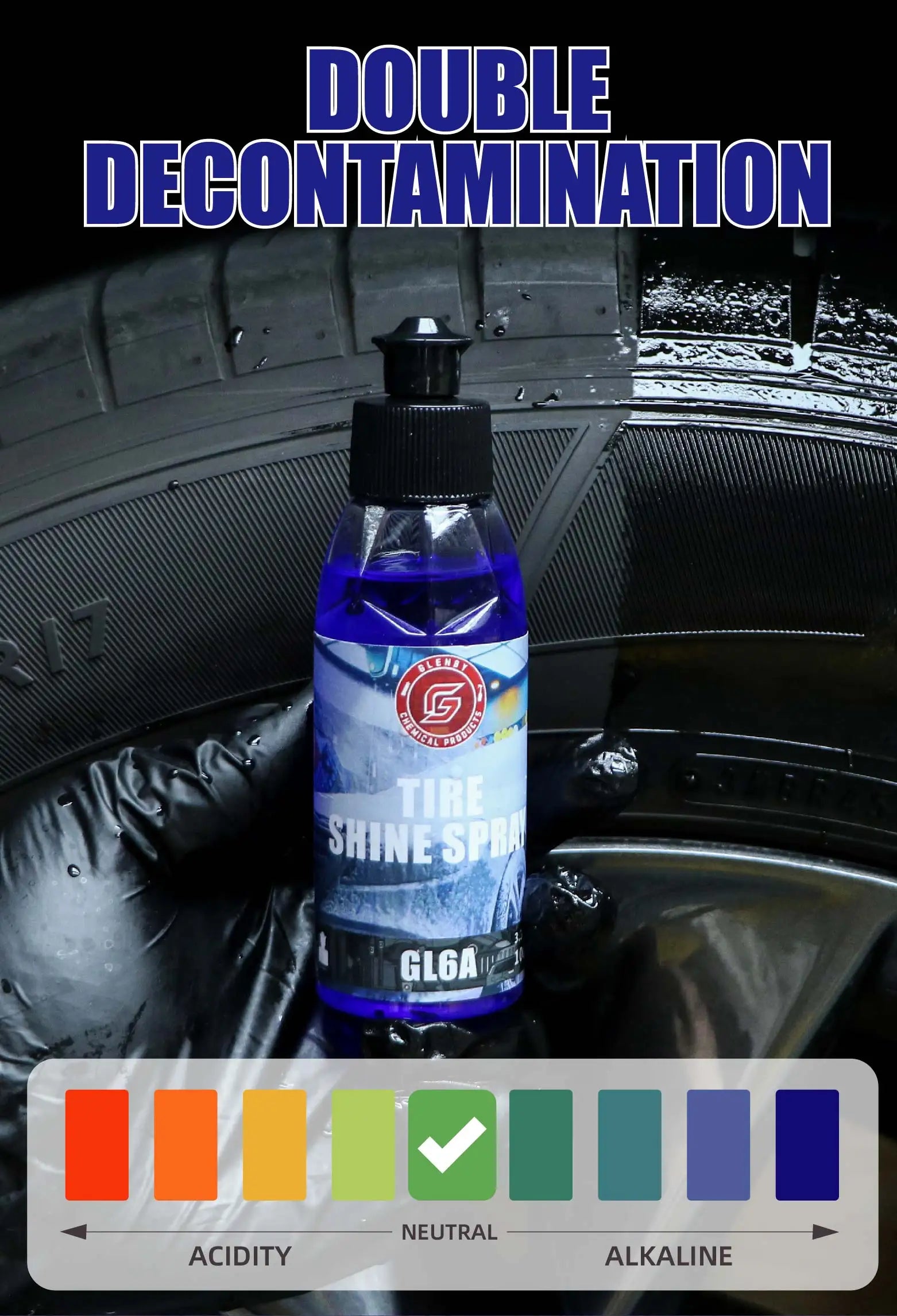 Glenby GL6A Tire Shine Spray – Wet Black Glossy Finish with One Quick Spray – 100ml / 200ml / 300ml – $20