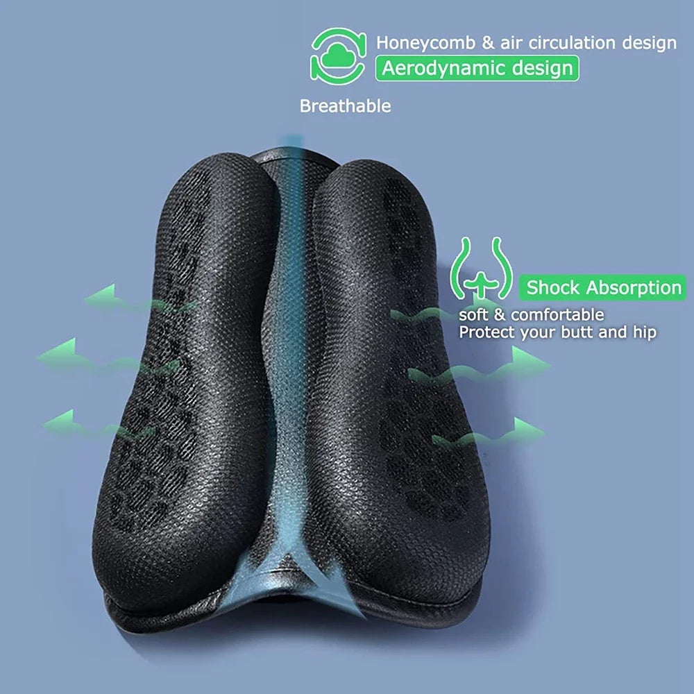 1PC Universal Motorcycle Gel Seat Cushion 3D Honeycomb Structure Breathable and Shock Absorption Pad for Comfortable Long Rides