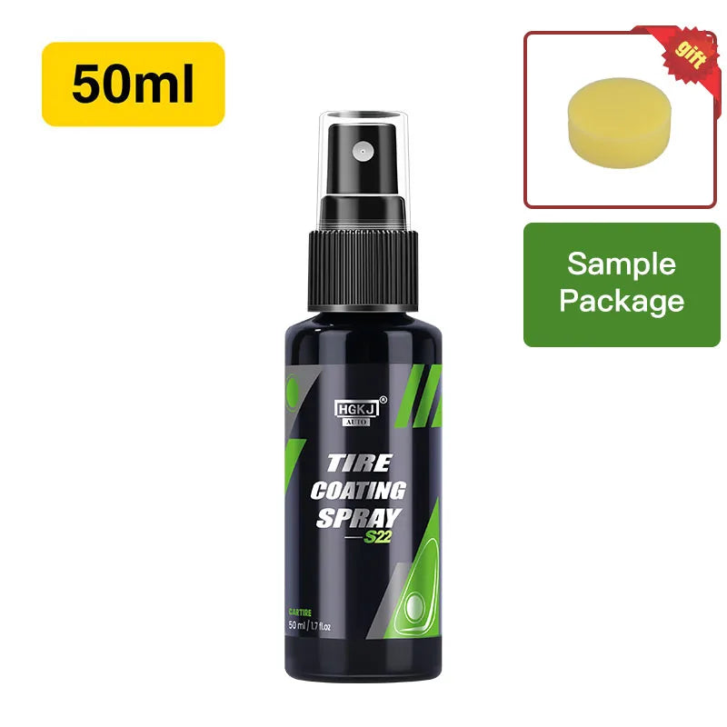 Tire Shine Coating Spray – Waterproof Anti-UV Anti-Crack Dust Repellent Gloss Renovator – Tire Plastic Leather – $12–25