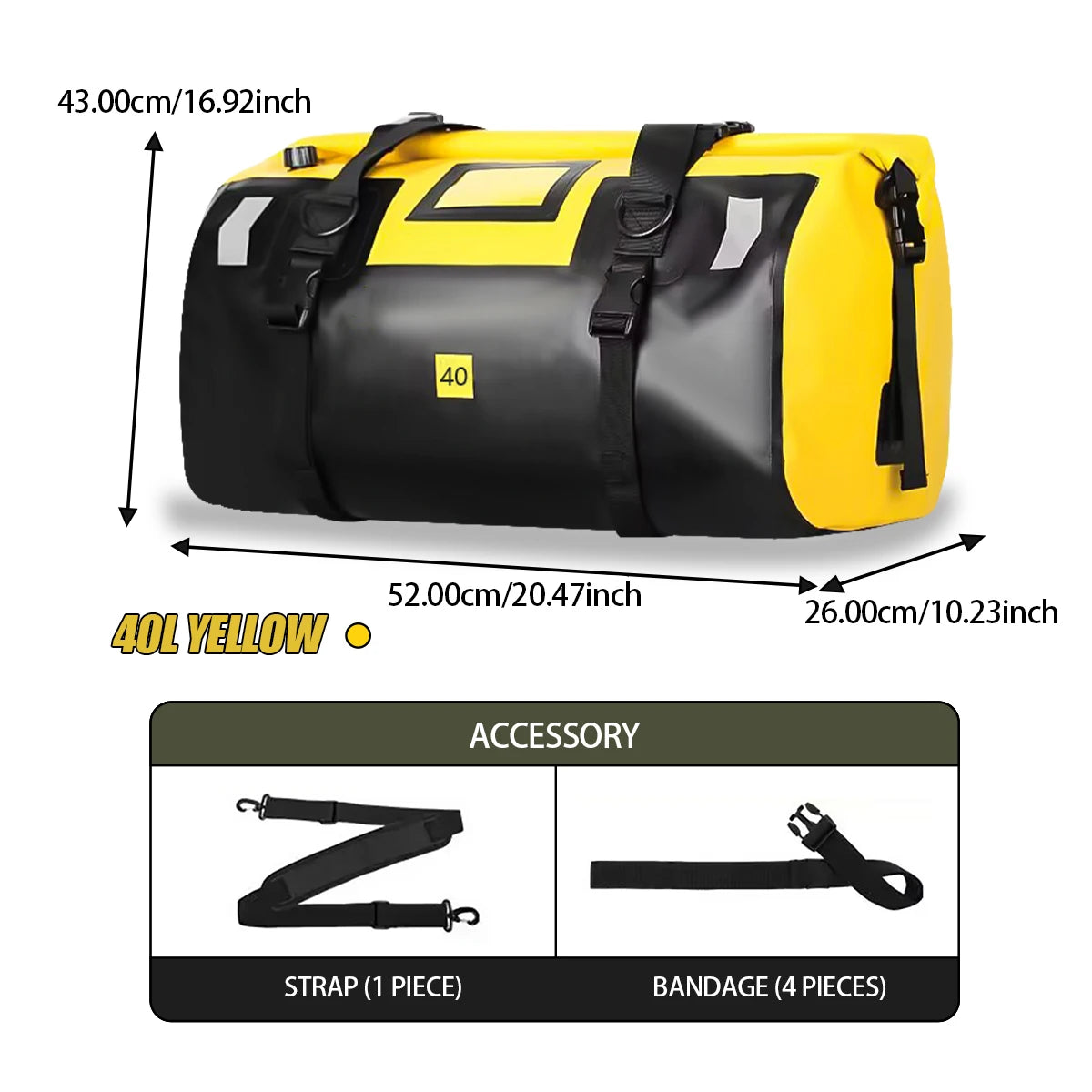 Motorcycle Backpack – Waterproof 20L/40L/66L Dry Travel Bag