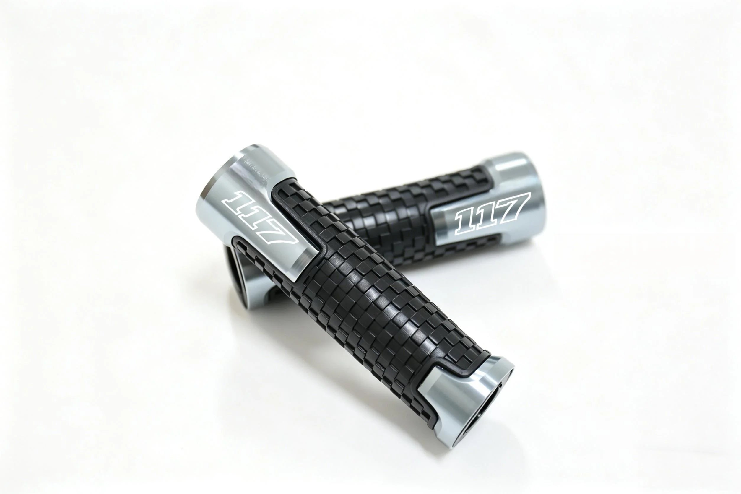 Harley-Davidson CNC Aluminum Alloy Motorcycle Handlebar Grips 7/8" Left 22mm Right 24mm Non-Slip Ergonomic Rubber Grips for Harley Softail Low Rider ST FXLRST FXRST Breakout Touring CVO 117 – 8 Colors (1 Pair)