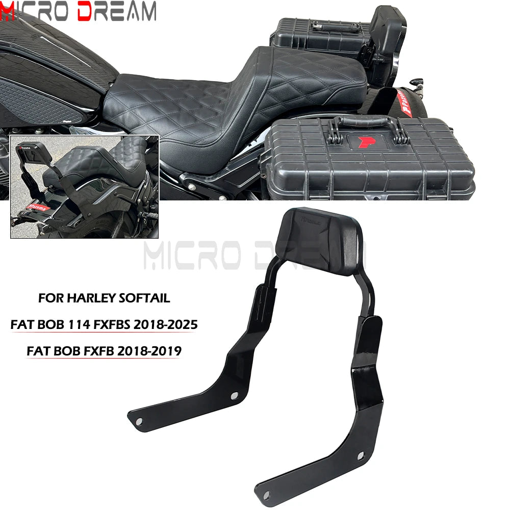 For Harley Softail Fat Bob FXFB 2018-2019 FXFBS 2018-2025 Club Style Motorcycle Sissy Bar Passenger Backrest PU Pad BackRest Kit