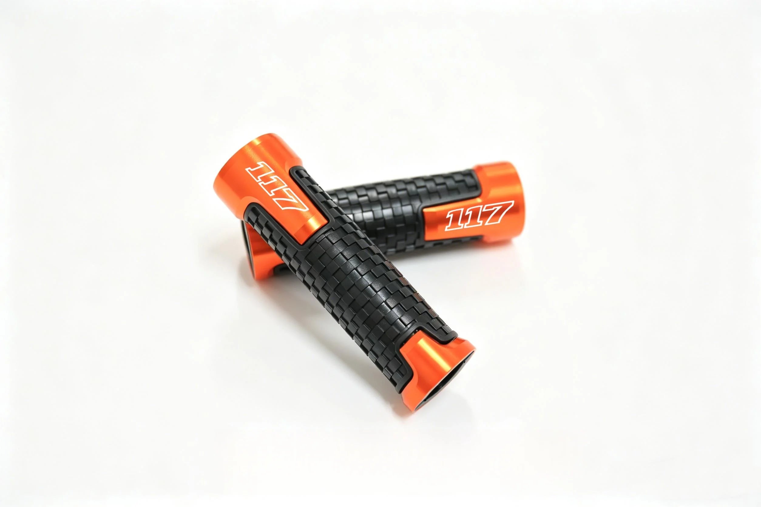 Harley-Davidson CNC Aluminum Alloy Motorcycle Handlebar Grips 7/8" Left 22mm Right 24mm Non-Slip Ergonomic Rubber Grips for Harley Softail Low Rider ST FXLRST FXRST Breakout Touring CVO 117 – 8 Colors (1 Pair)