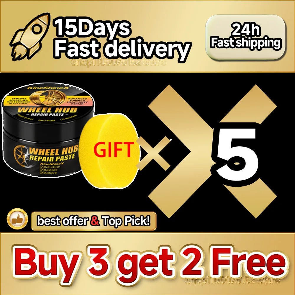 KINESHINEX Alloy Wheel Scratch Remover & Polish Paste – Rim Restoration & Shine – Metal Surface Polish – 30g – 1 / 3 / 5 / 10 Pcs – $28–112
