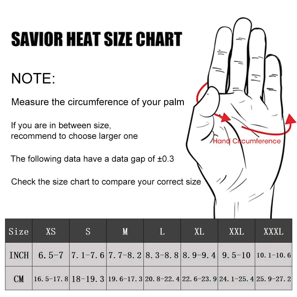 SAVIOR HEAT Rechargeable Heated Gloves for Men Waterproof Women  Thermal Gloves for Motorcycle Ski Cycling Electric Battery