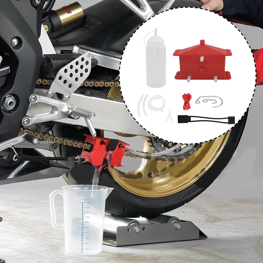 Universal Motorcycle Chain Cleaning Machine Kit Brush Gear Cleaner Tool For Motorbike Chains Lube Device Lubricating Accessory