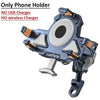 15W Wireless Charger Metal Shockproof Motorcycle Phone Holder 4 Vibration Dampener Fast Charging Motorbike Bicycle Bike Stand