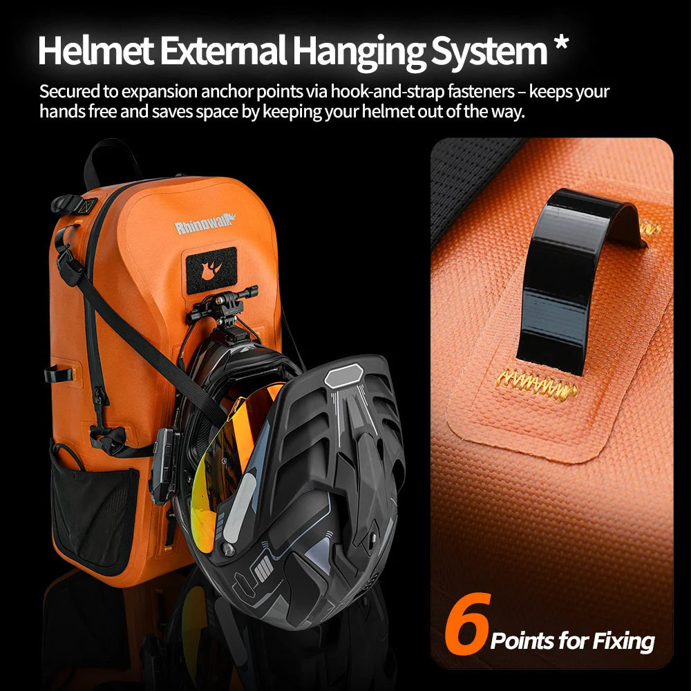 Motorcycle Backpack – Rhinowalk 26L Waterproof Laptop & Helmet Bag