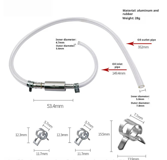 Brake Fluid Bleeder Hose with One-Way Non-Return Check Valve – Brake Bleeding Tools for Auto Car Motorcycle Brake & Clutch Bleeder Hose Pipe Kit – $10