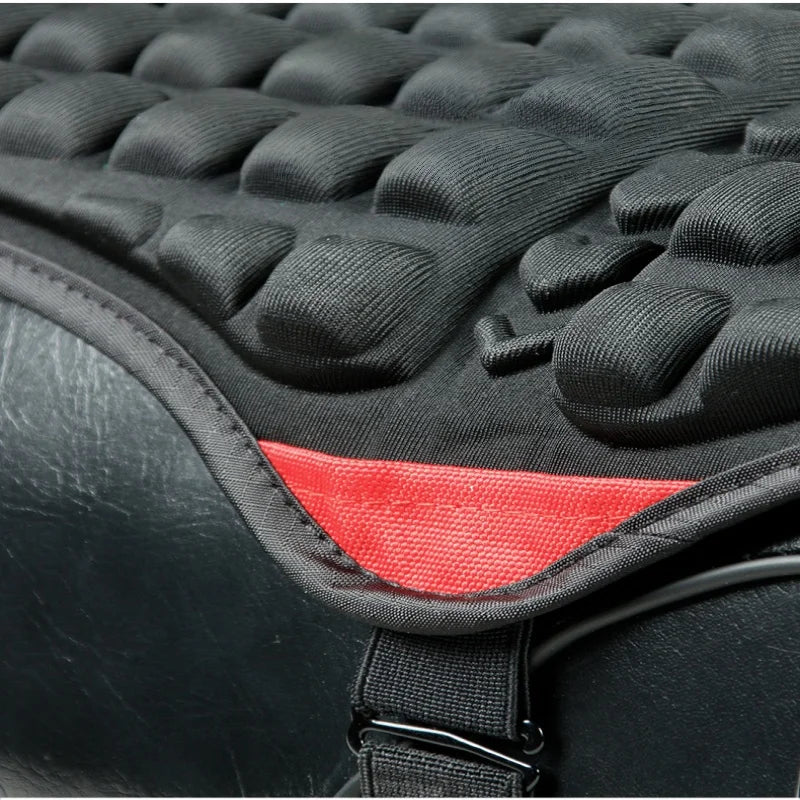 Black Comfort Gel Motorcycle Seat Pad Breathable Universal Shock Absorbing Cushion Bike Seat Cover for Advanced Mountain Riding