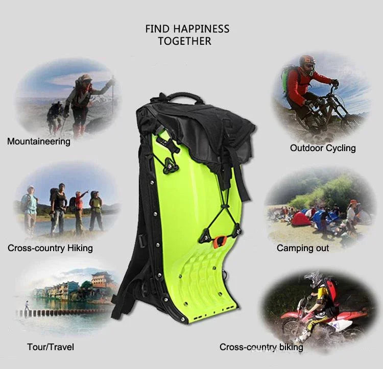 Motorcycle Backpack – 25L Hard Shell Waterproof Racing Backpack