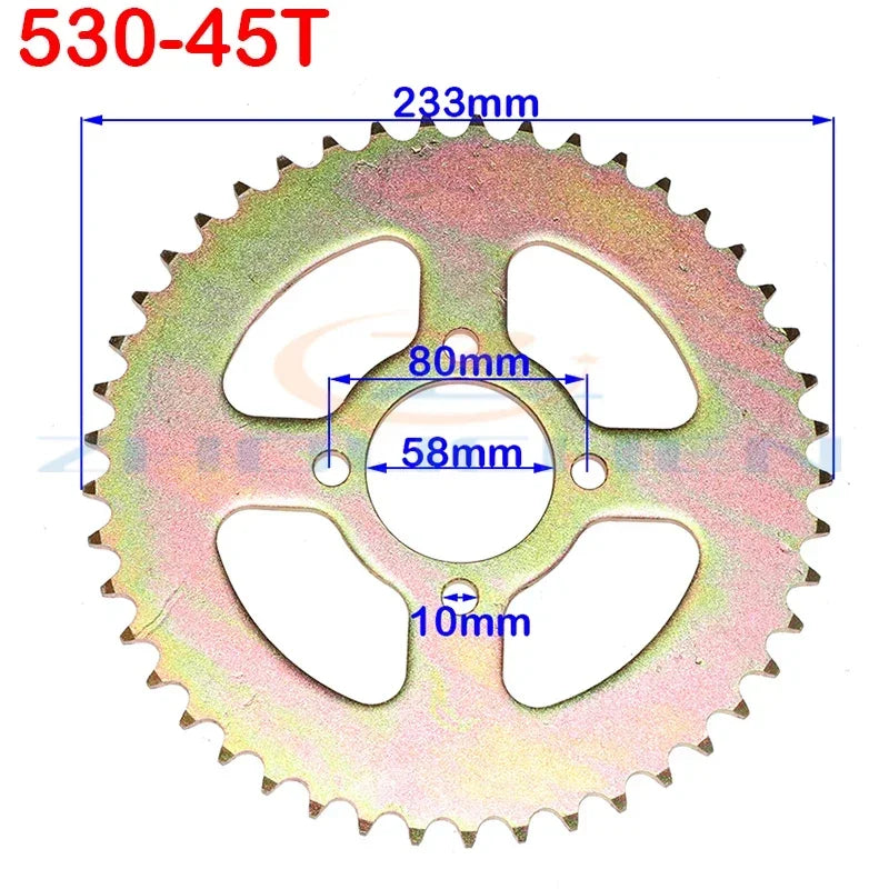 530 Rear Sprocket 31-45T ATV Kart 150cc