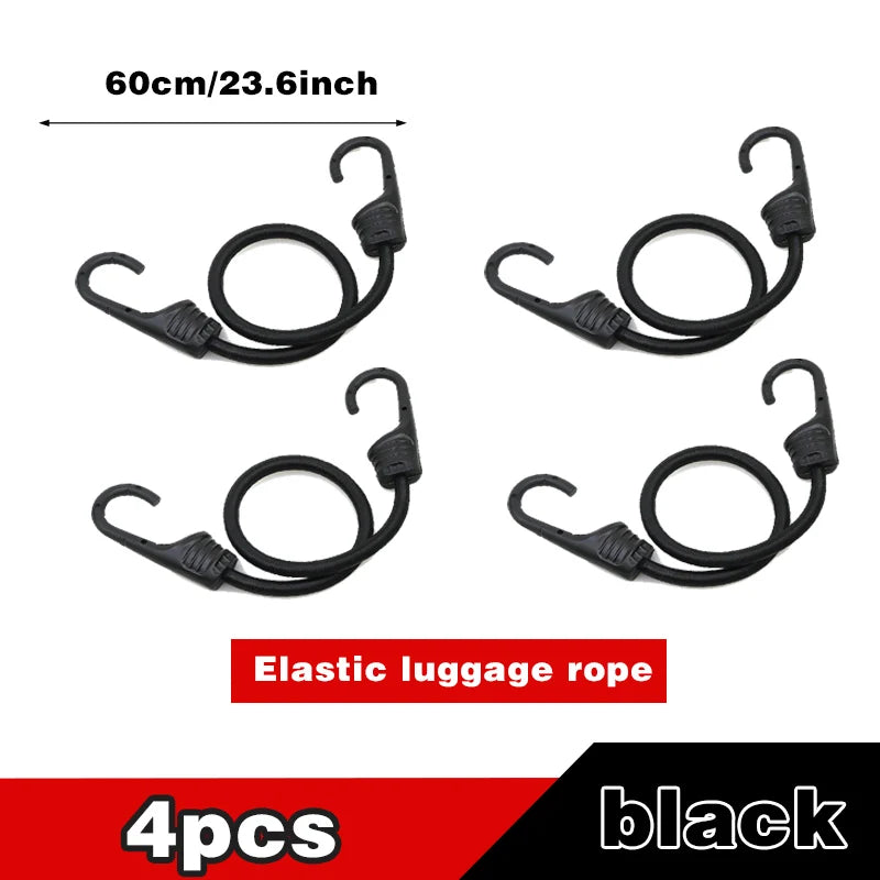 Bungee Straps – 2/4/6PCS Elastic Motorcycle Cargo Straps with Hooks