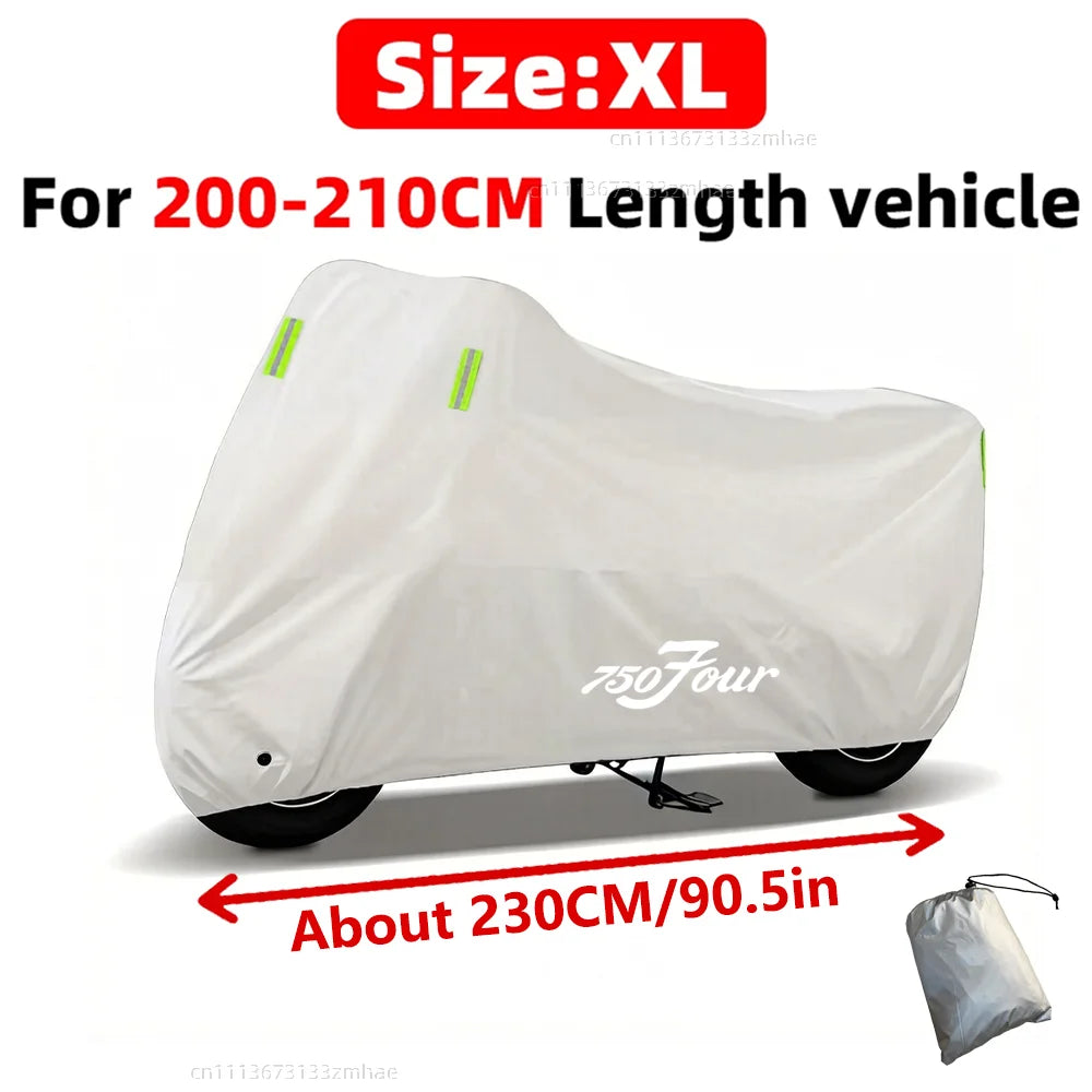 For Honda CB750 CB 750 Hornet 2023 Motorcycle Cover Waterproof Heavy Duty Outdoor Rain Dust Sun Protector – 190T Polyester PU Anti-UV Silver M-4XL