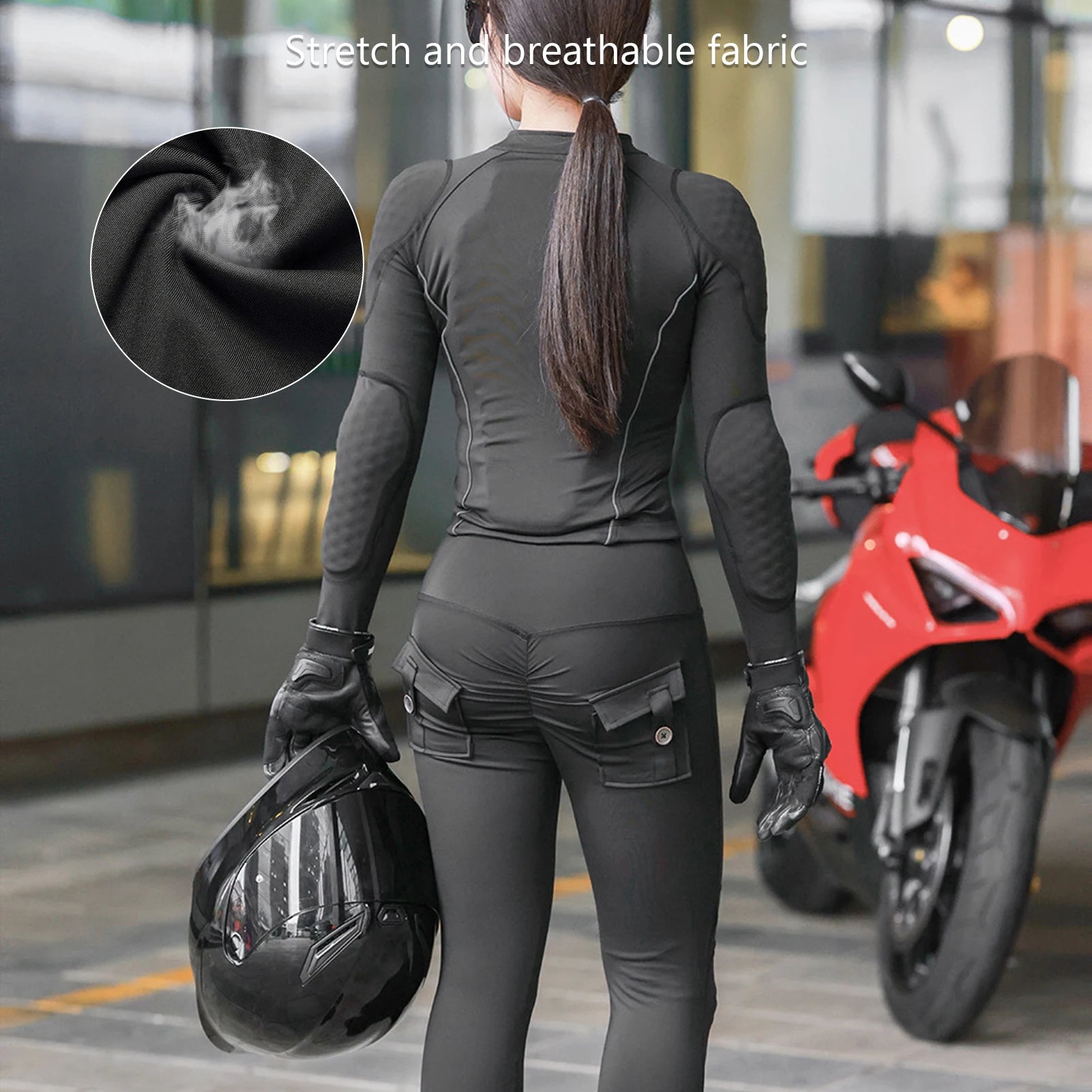 Motorcycle Padded Shirt Women's Mesh Jacket Motorcycle Padded Shirt  Soft Armor Sports Protective Gear Women's Mesh Jacket