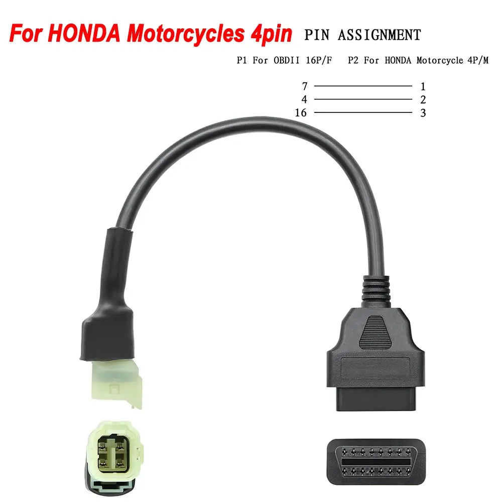 ITCARDIAG ELM327 V1.5 Motorcycle OBD2 Adapter Cable Kit – EFI Bikes – Yamaha Honda Kawasaki Suzuki Ducati KTM Harley – Android – $37–48