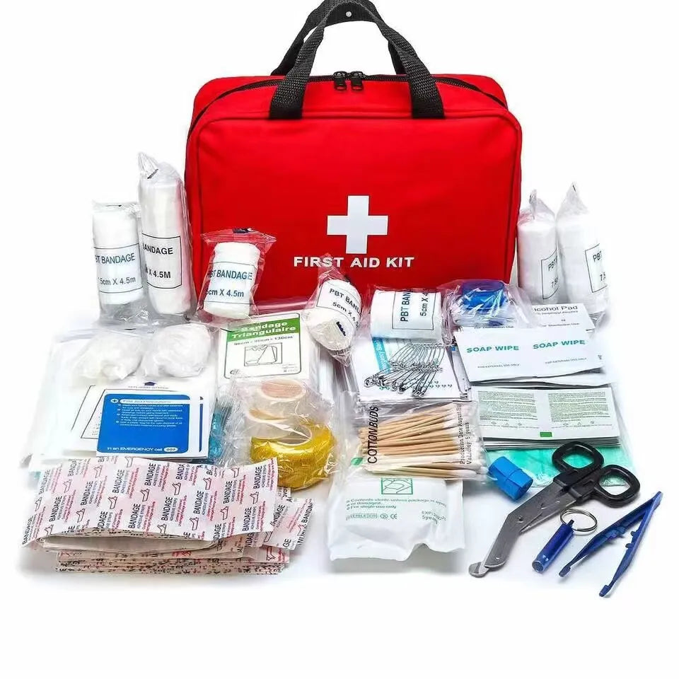 184-Piece First Aid Kit Multi-Purpose Emergency Medical Supplies Portable Medical Bag for Outdoor Hiking Camping Motorcycle Travel Home