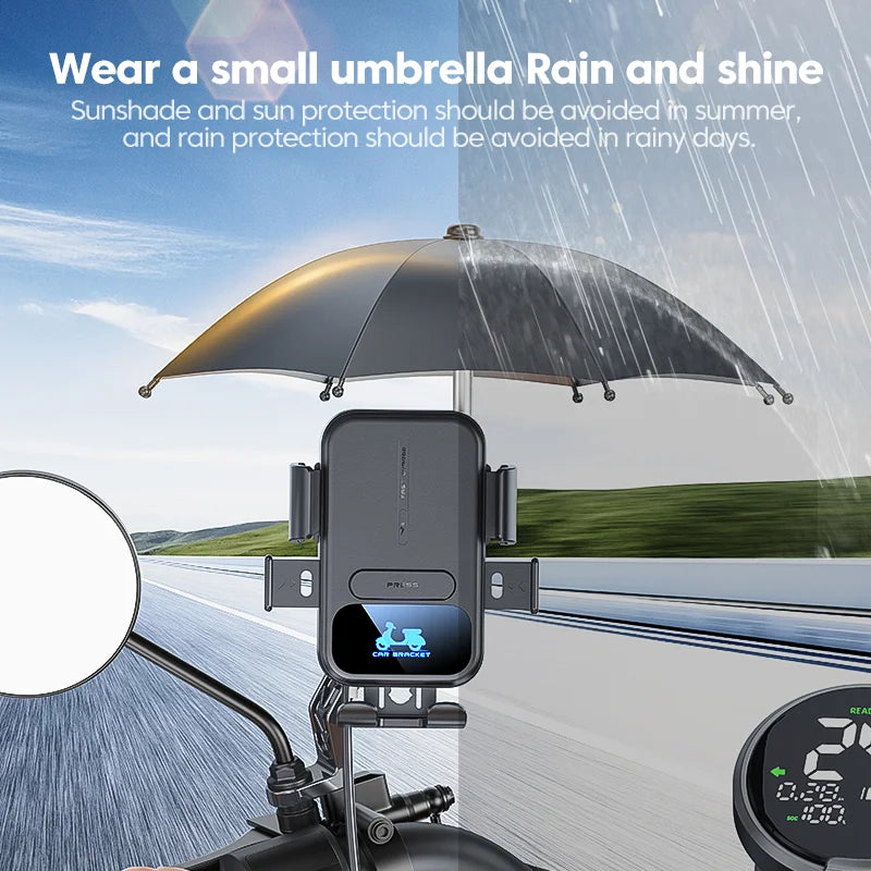 15W Wireless Charging Motorcycle Phone Holder – QC3.0