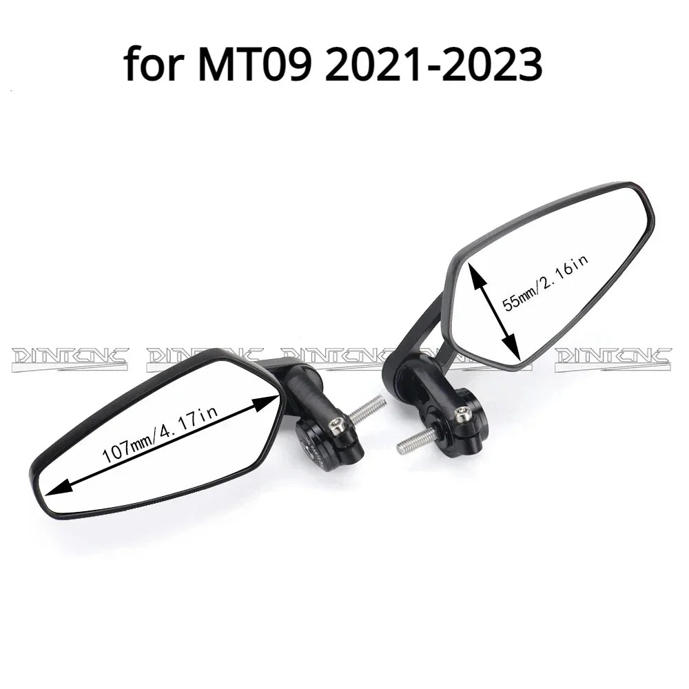 For YAMAHA MT09 MT07 2014-2025 Handlebar End Mirrors Left Right Side Rotation Motorcycle Accessories MT 07 09 MT-07 MT-09 2021