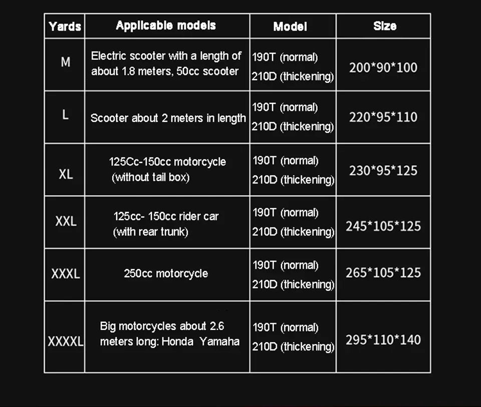MOTOWOLF Oxford Waterproof Scooter Cover Universal All Weather Motorcycle Protector Anti UV Dustproof with Lock Holes – Polyester Taffeta Oxford Cloth M-4XL Silver Black 4 Season
