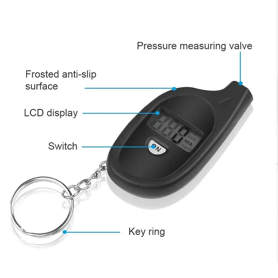 Digital Tire Pressure Gauge – LCD Display Tire Pressure Tester with Safety Alarm