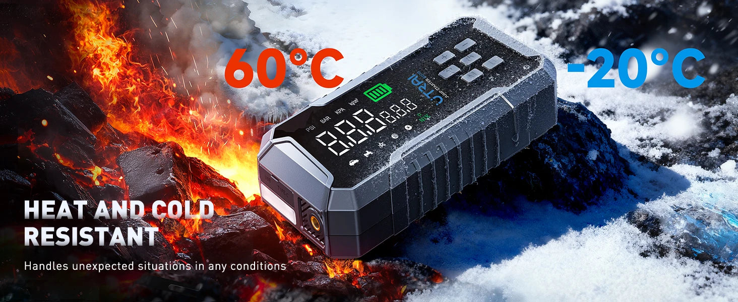 UTRAI BD70 Motorcycle Jump Starter 4000A with 160PSI Air Compressor 16000mAh Portable Power Bank Emergency Battery Booster Starting Device
