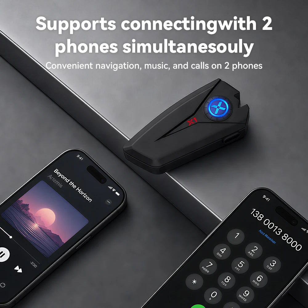 XGP X1 Motorcycle Bluetooth Headset – Voice Control & Auto Call Answer