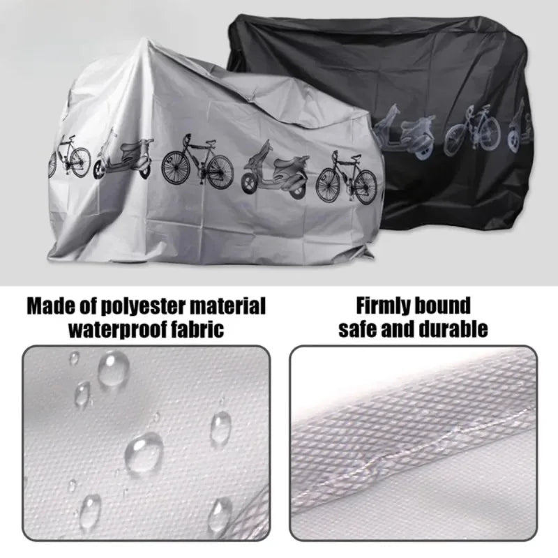 Waterproof Bicycle Gear Raincover Outdoor Sunscreen Motorcycle Bike Cover MTB Case Protector Bike Accessory – UV Protection Easy Install Grey / Plastic (1pc / 2pcs)