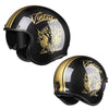 Carbon Fiber Helmets – Genuine Carbon Fiber 3/4 Open Face Motorcycle Helmet, Retro Cafe Racer with Inner Visor