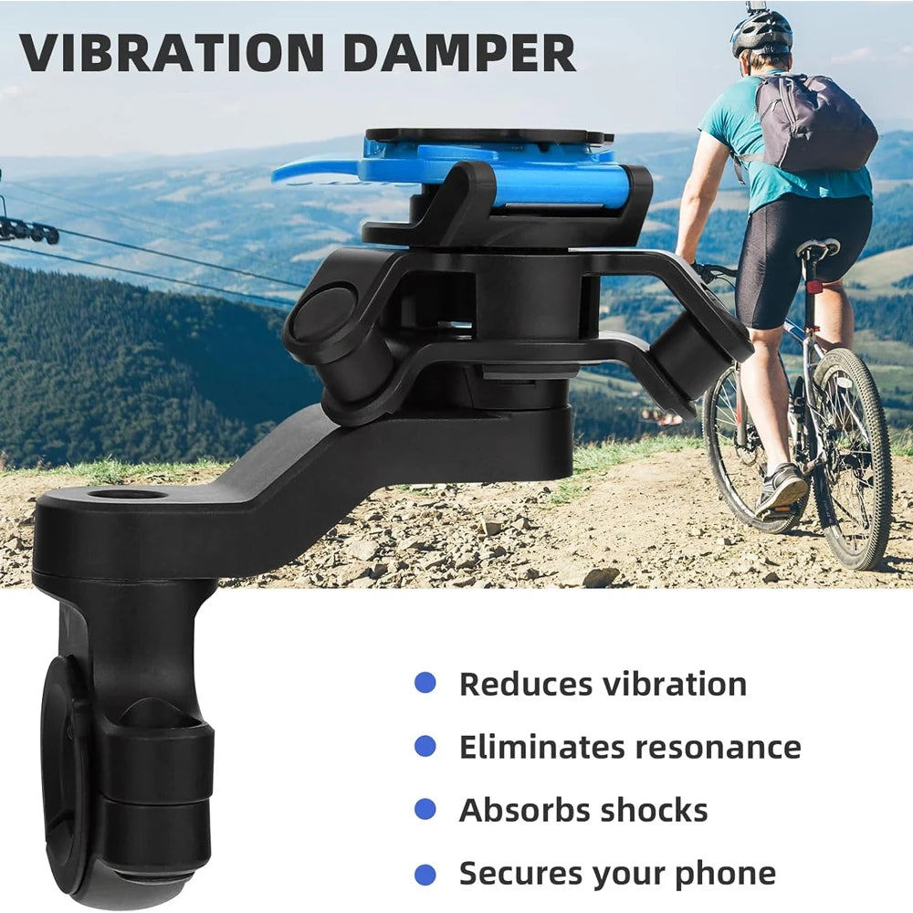 QUAD LOCK Anti-Vibration Motorcycle Phone Mount – Universal Shock-Absorbing Handlebar Holder for Bikes & Scooters