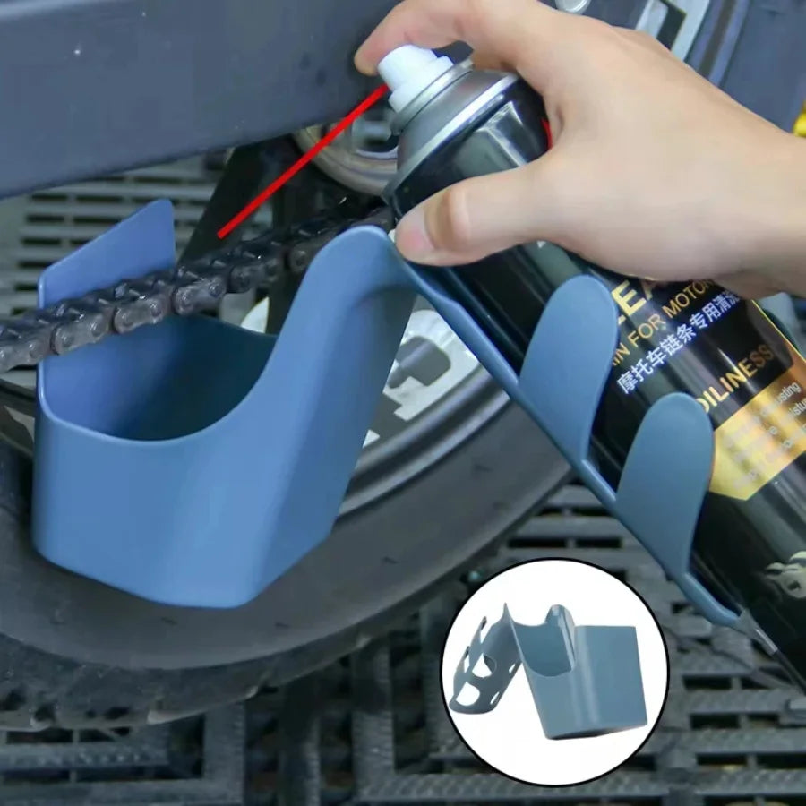 Motorcycle & Bike Chain Oil Storage Tool Box – Splash-Proof Anti-Spray Chain Cleaning Oil Tool – $22