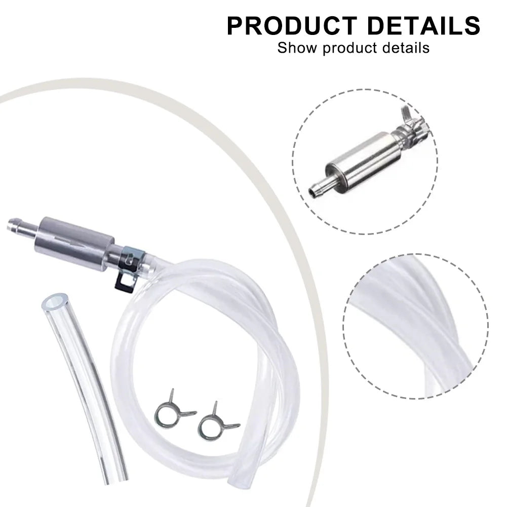 Motorcycle Brake Bleeder Kit – Brake Bleeding Tools with One-Way Check Valve Quick-Connect Aluminum Hose for Clutch Oil Drain – Style A / B – $10