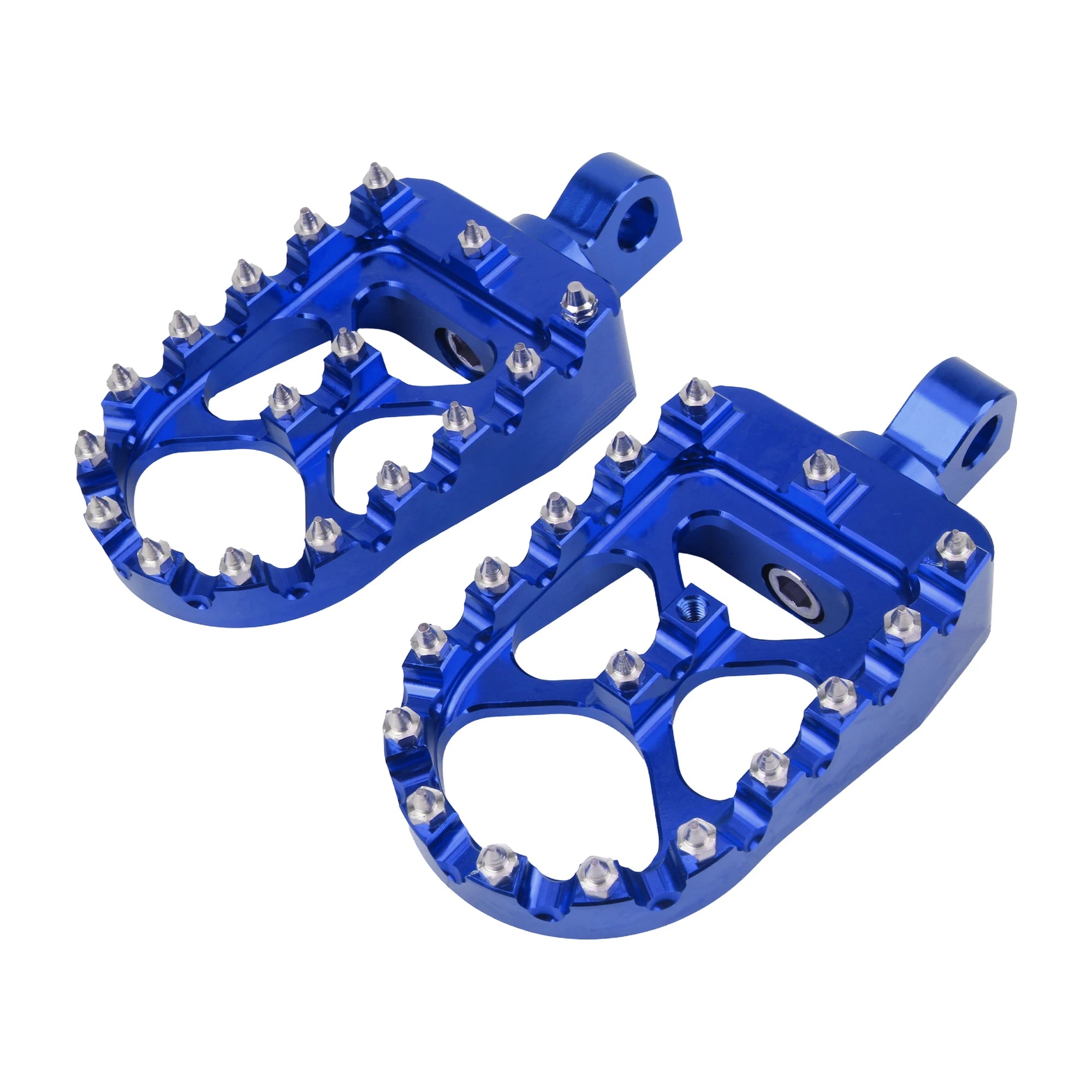 Harley-Davidson Wide Fat Foot Pegs – 360° Rotatable – Dyna / Fat Bob / Softail / Sportster / Street Bob – CNC Aluminum + Stainless Steel – 57mm Wide – 5 Colors – $51