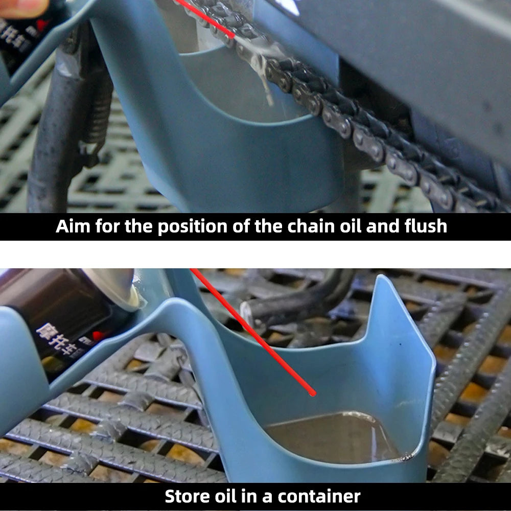 Motorcycle & Bike Chain Oil Storage Tool Box – Splash-Proof Anti-Spray Chain Cleaning Oil Tool – $22