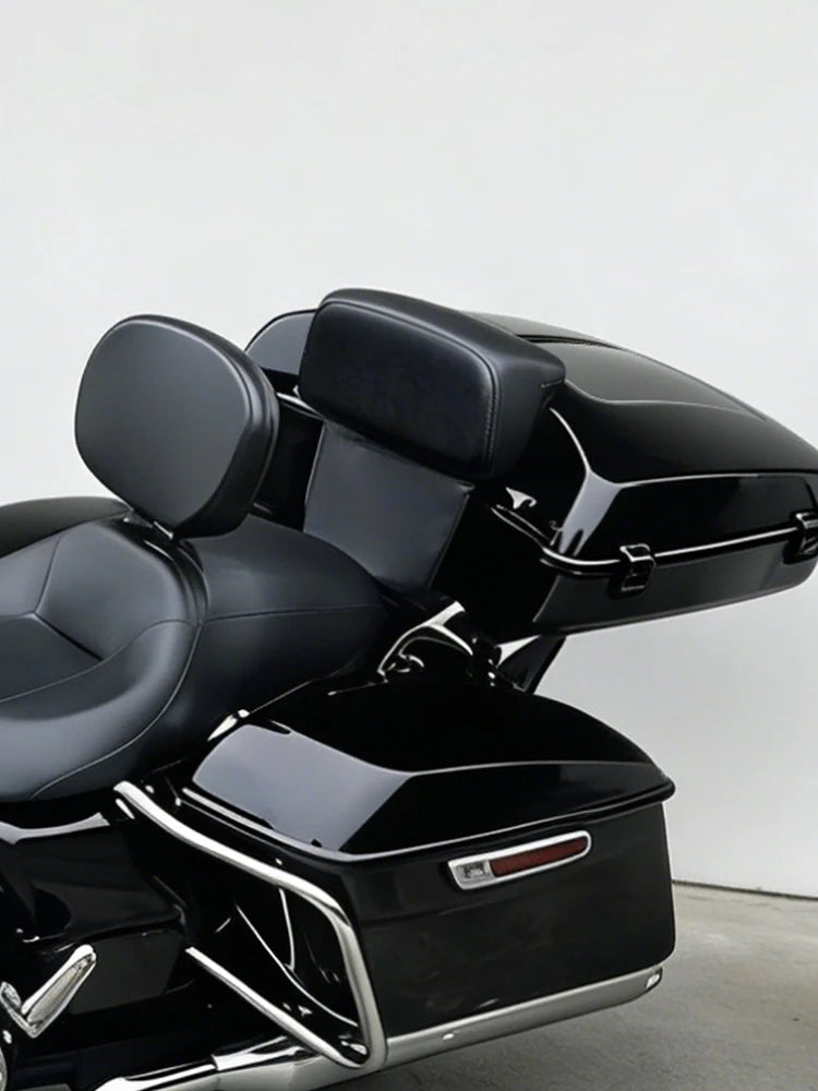 Motorcycle Chopped Razor Tour Pack Backrest Pad Trunk Cushion Pad PU Plastic For Harley Touring Road Street Electra Glide 14-25