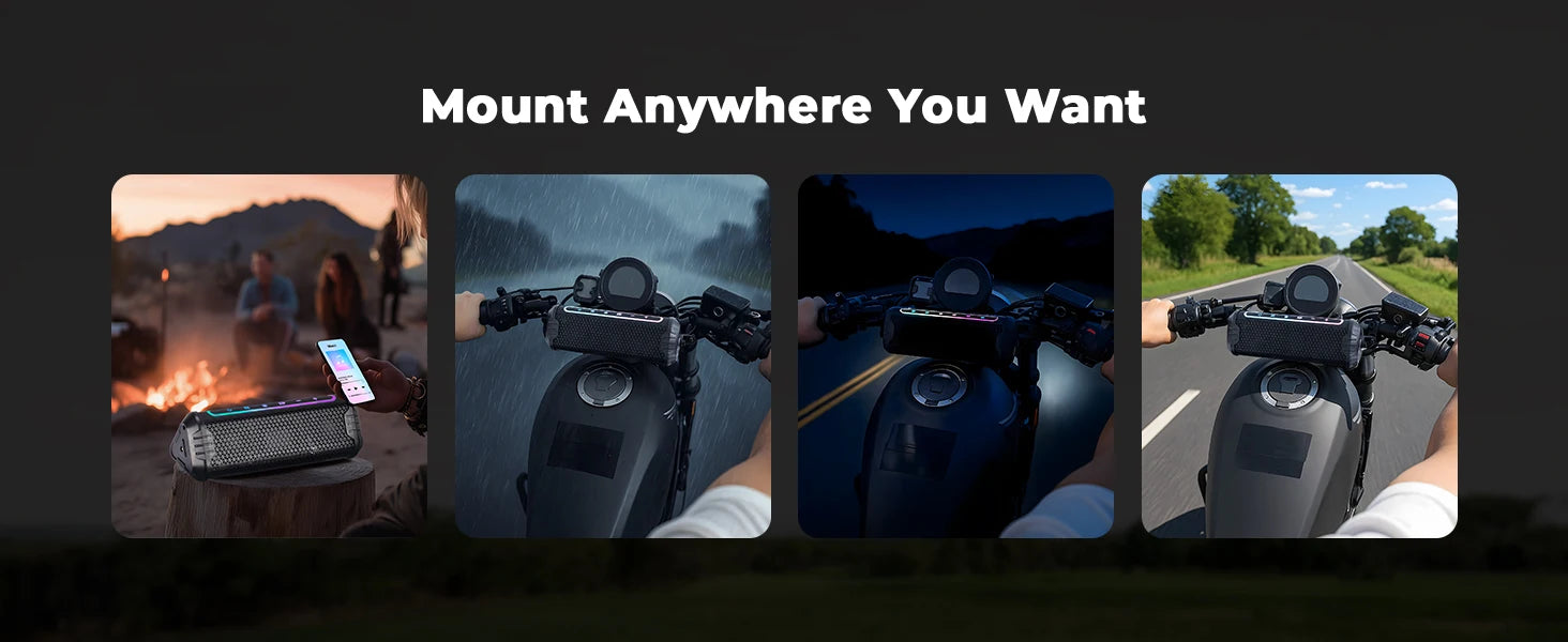 Motorcycle Speakers – KEMIMOTO Waterproof Bluetooth, USB & LED Audio