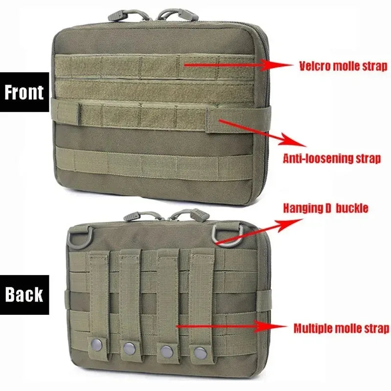 Military Tactical EDC First Aid Bag Outdoor Emergency Kit Bag for Camping Hunting Multi-Purpose Small Shoulder Bag