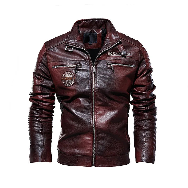 PU Leather Motorcycle Jacket