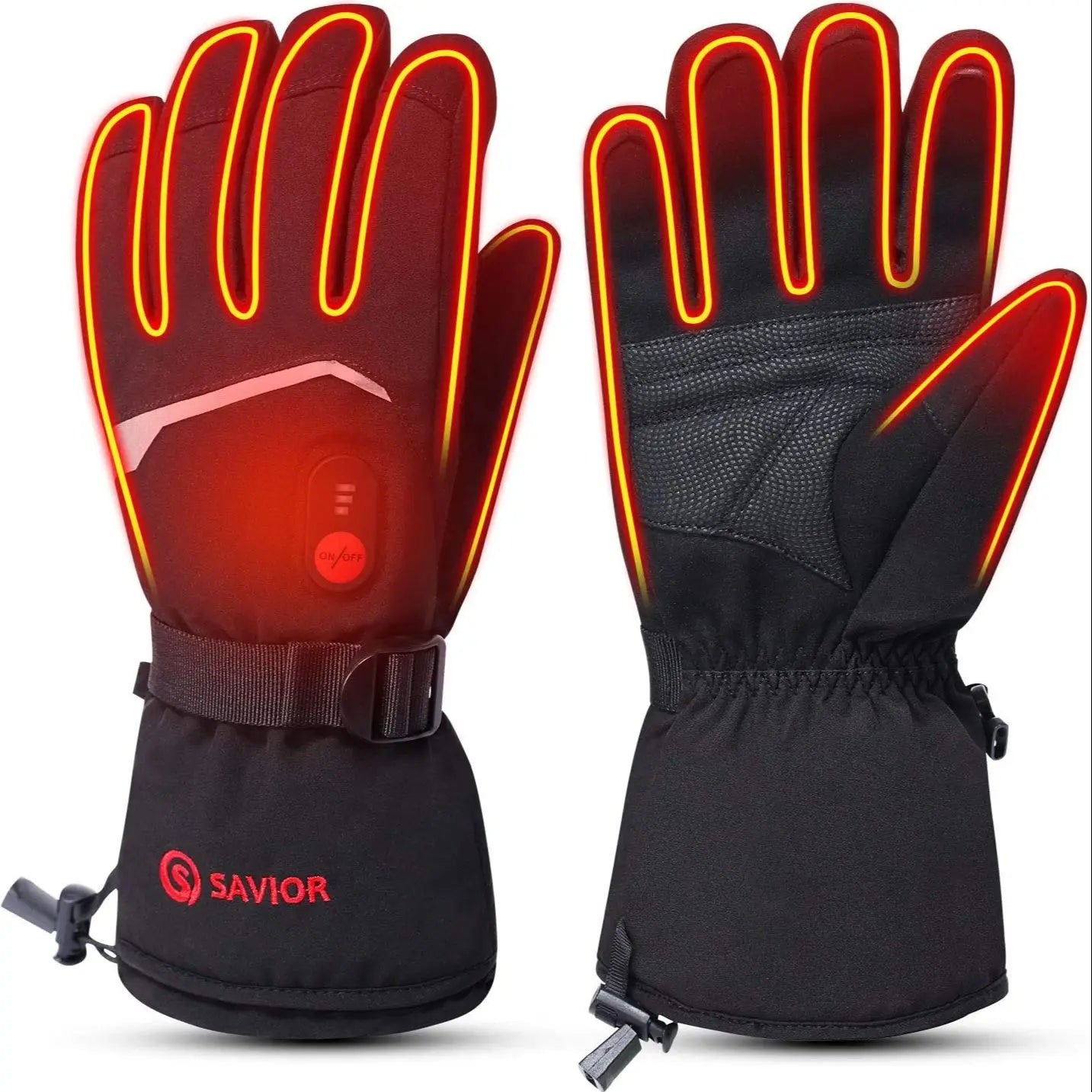 SNOW DEER Winter Heated Gloves Women Men Electric Motorcycles Thermal Ski Glove Heating Waterproof Rechargeable Battery Charger