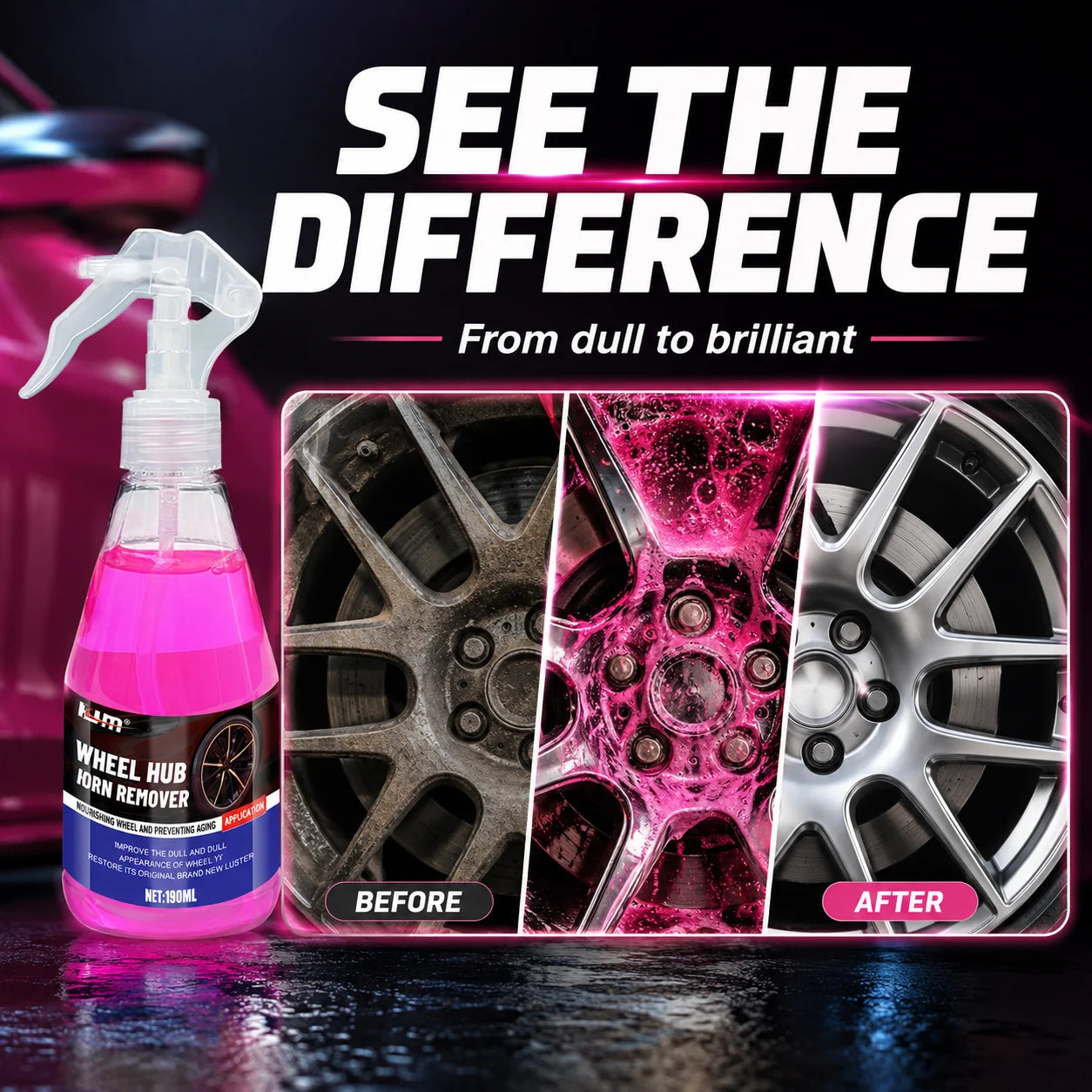 KJM Car Wheel Cleaner Spray
