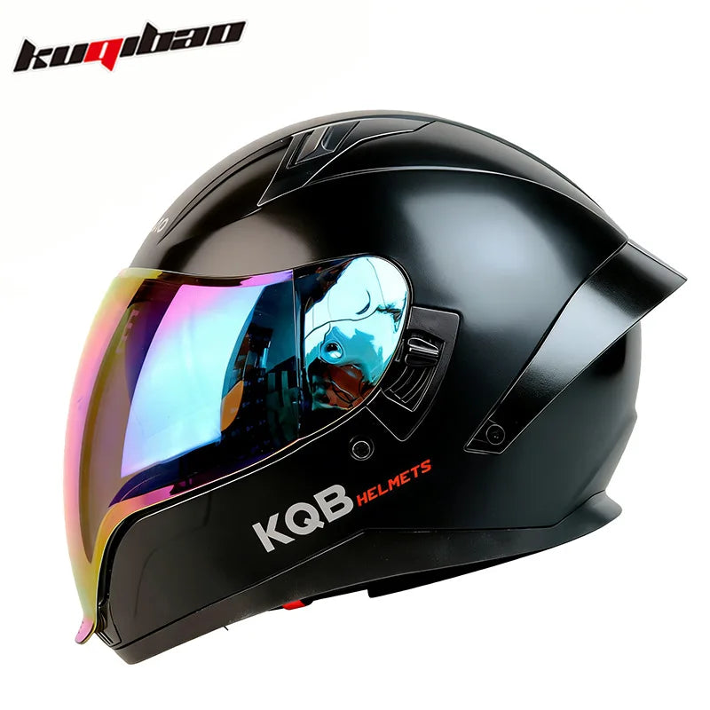 KQB Modular Helmets – Flip-Up Full Face Motorcycle Helmet, Dual Sun Visor & Colorful Lens, All-Season Unisex