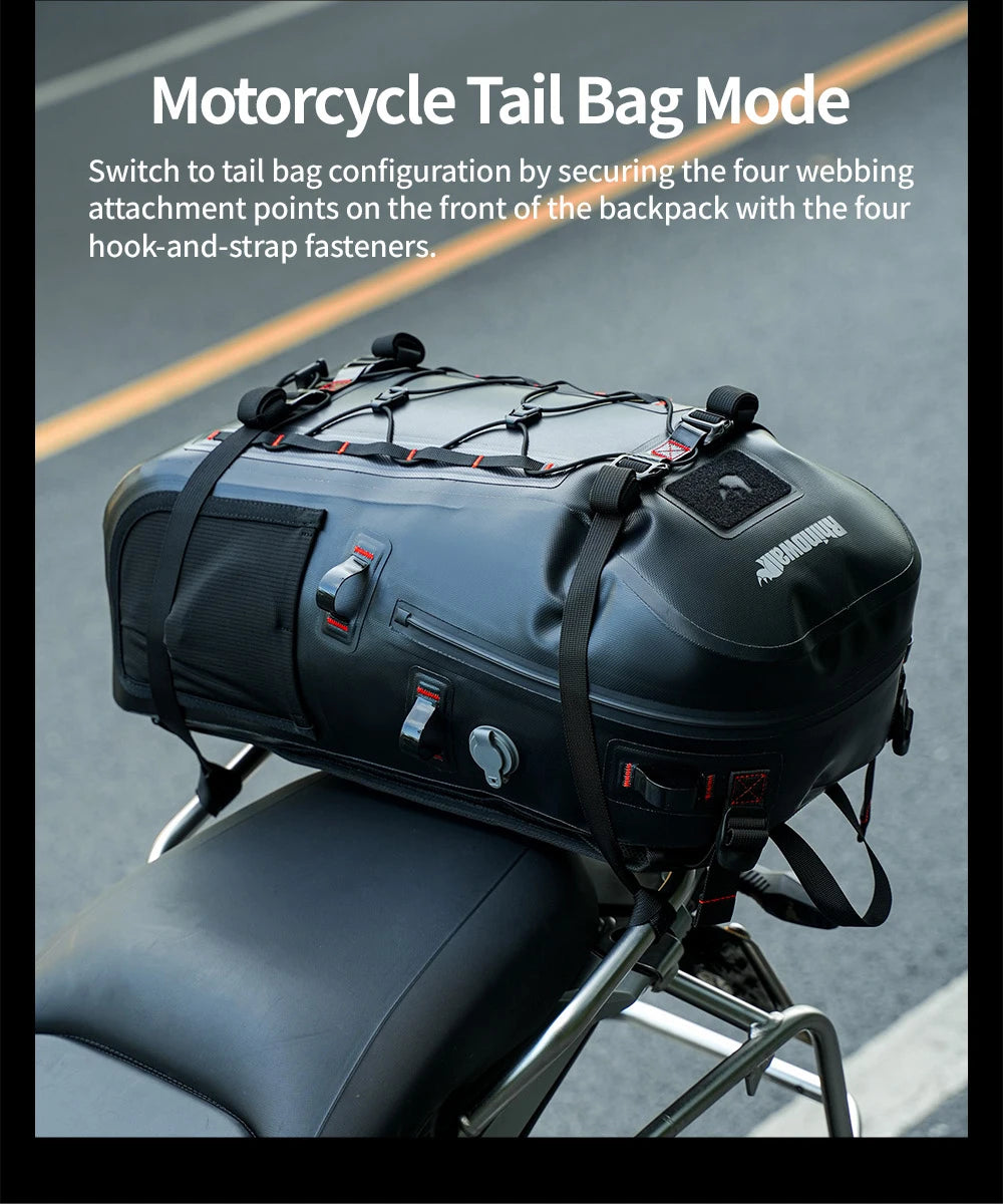 Motorcycle Backpack – Rhinowalk 26L Waterproof Laptop & Helmet Bag